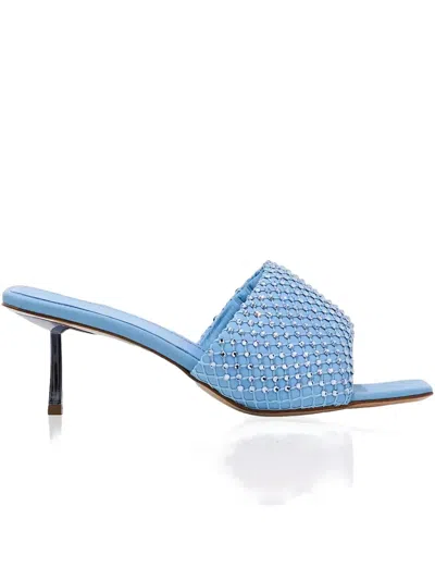 Le Silla 75mm Crystal-embellished Sandals In Blue