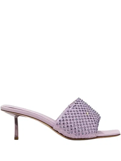 Le Silla 75mm Crystal-embellished Stiletto-heel Sandals In Pink