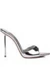 Le Silla 80mm Bella Metallic Sandals In Silver