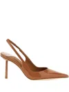 Le Silla Pointed High-heeled Sandals In Braun