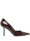 Le Silla Bella 80mm Leather Pumps In Brown