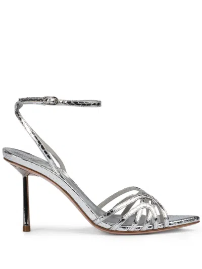 Le Silla 80mm Bella Sandals In Silver