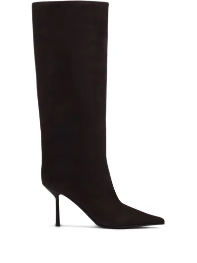 Le Silla 80mm Bella Suede Boots In Brown