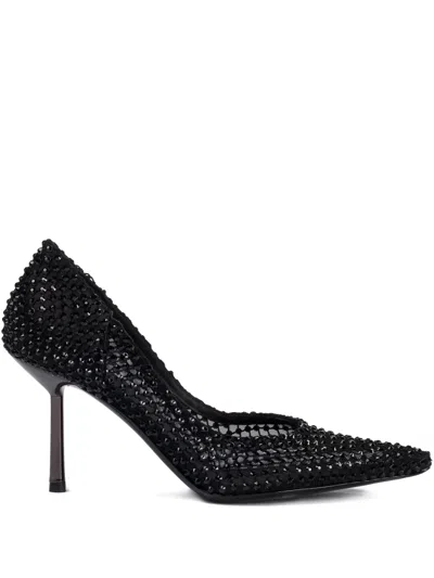 Le Silla Gilda 80mm Crystal-embellished Pumps In Black