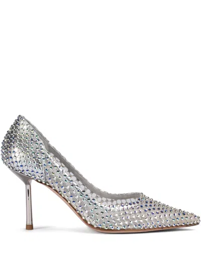 Le Silla Gilda 90mm Crystal-embellished Pumps In Silver