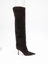 Le Silla 80mm Knee-high Leather Boots In Brown