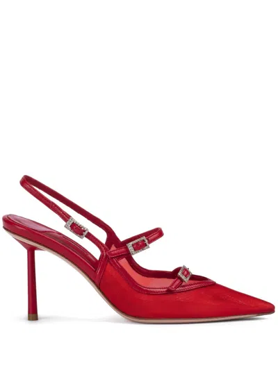 Le Silla 80mm Morgana Slingback Pumps In Red