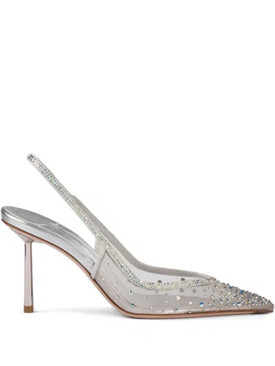 Le Silla 80mm Nicole Pumps In Silver