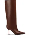 Le Silla 80mm Pointed-toe Knee-high Boots In Brown