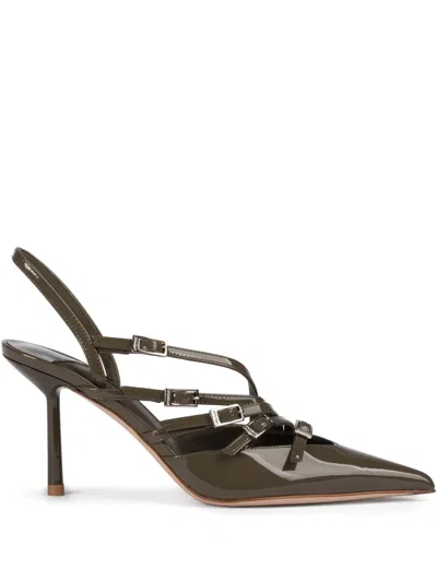 Le Silla 80mm Scarlet Slingback Pumps In Green