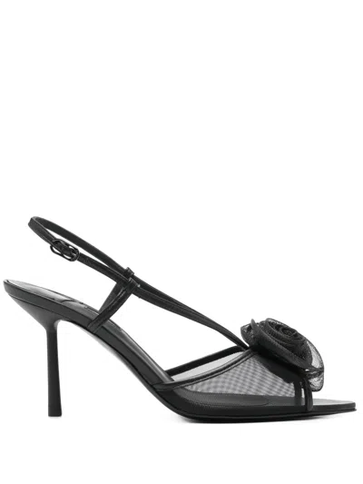 Le Silla Sandalen Mit Blumenmotiv 85mm In Black