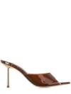Le Silla Bella 80 Python-print Mule Sandals In Brown