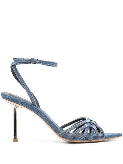 Le Silla 90mm Denim Sandals In Blue