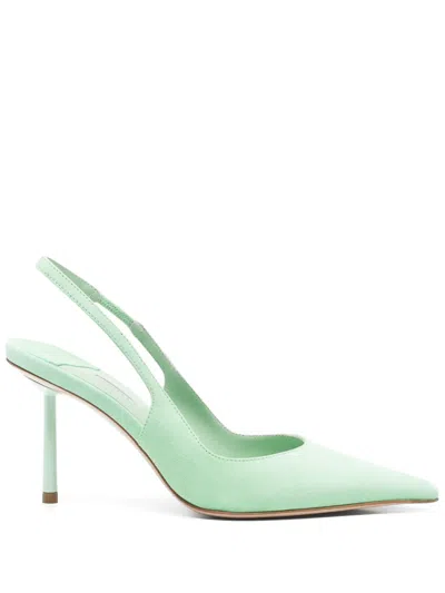 Le Silla 90mm Leather Pumps In Green
