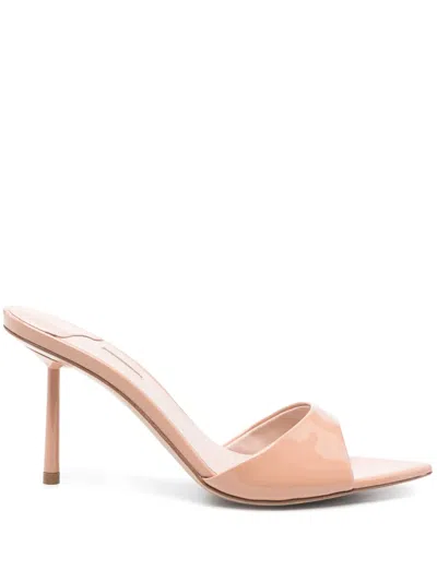 Le Silla 90mm Patent Mules In Neutrals