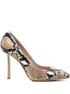 Le Silla 90mm Square-toe Heeled Pumps In Multi