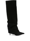 Le Silla 90mm Suede Knee Boots In Black