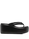 Le Silla Aiko 50mm Wedge Sandals In Black