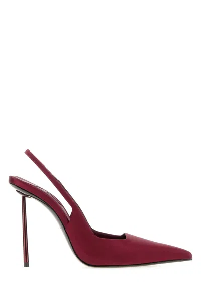 Le Silla Amelia Satin Pumps With 11 Cm Heel In Red
