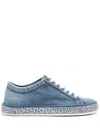 Le Silla Andrea Crystal-embellished Sneakers In Blue