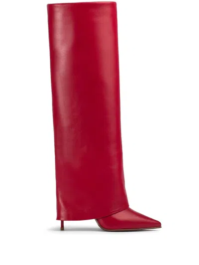 Le Silla Andy 120mm Leather Knee-high Boots In Red