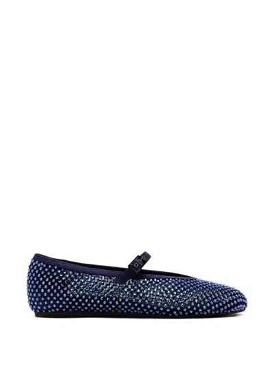 Le Silla Beaded Gilda Ballet Flat In Blue