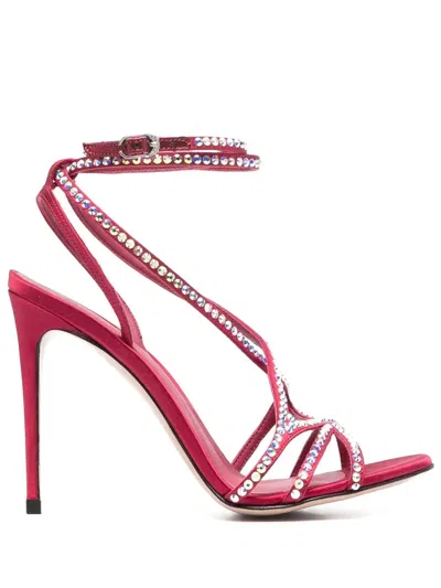 Le Silla Belen 105mm Crystal-embellished Sandals In Red