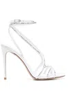 Le Silla Belen 105mm Crystal-embellished Sandals In Weiss