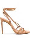 Le Silla Belen 105mm Leather Sandals In Neutrals