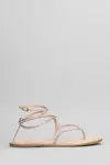 LE SILLA BELEN FLATS IN POWDER LEATHER