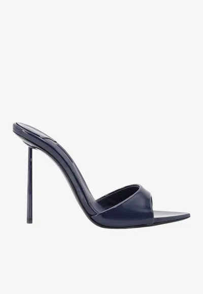 Le Silla Bella 100 Patent Leather Mules In Blue