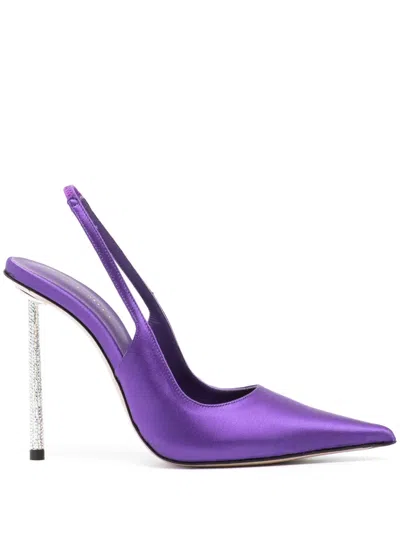 Le Silla Bella 115mm Pointed-toe Pumps In Purple