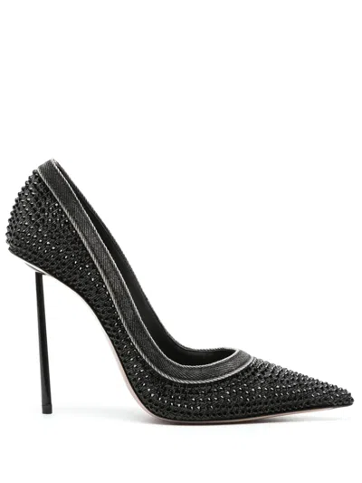 Le Silla Bella 120mm Denim Pumps In Black