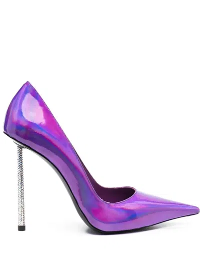 Le Silla Bella 90mm Iridescent Pumps In Violett