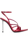 Le Silla Bella 120mm Patent-leather Sandals In Red