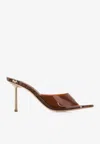 Le Silla Bella 80 Python-print Mule Sandals In Brown