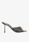 Le Silla Bella 80 Python-print Mule Sandals In Multicolor