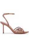 Le Silla Bella 80mm Patent-leather Sandals In Neutrals