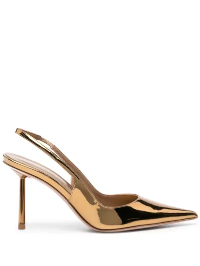 Le Silla Bella 80mm Sling Back Pumps In Gold