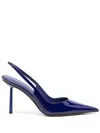 Le Silla Bella 80mm Slingback Patent Pumps In Blue