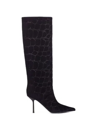 Le Silla Bella Croc-effect Knee-high Boots In Multi