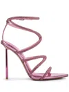 Le Silla Bella Crystal-embellished Wrap Sandals In Pink