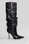 Le Silla Bella High Heels Boots In Black Leather In Black