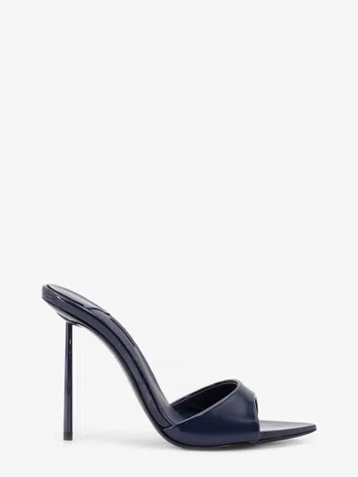 Le Silla Bella Patent Leather Sandals In Blue
