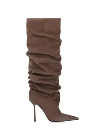 Le Silla Bella Ruched-detail Boots In Brown
