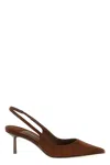 Le Silla 60mm Slingback Pointed-toe Pumps In Brown