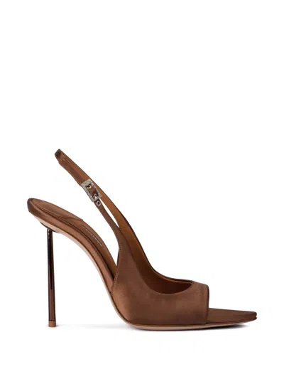 Le Silla Bella Slingback Heeled Sandals In Brown