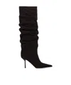 Le Silla Mid-calf Slouchy Boots With Pointed Toe And Stiletto Heel In Black