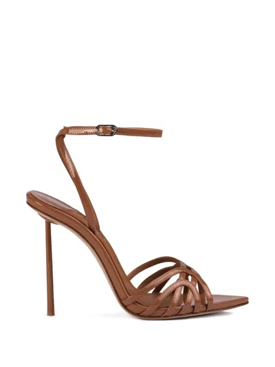 Le Silla Bella Strappy Mules In Brown