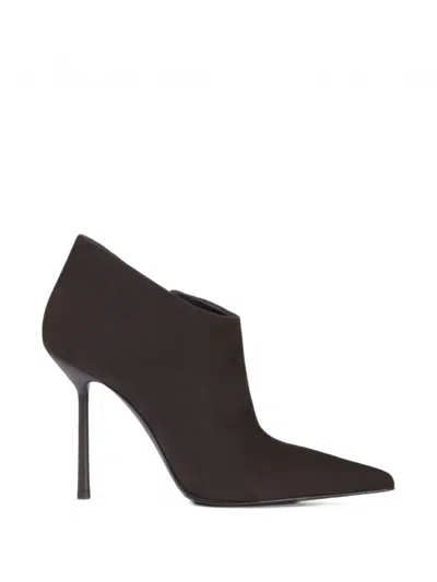 Le Silla Bella Suede Ankle Boots In Animal Print
